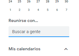 Imagen de buscar el calendario de un contacto