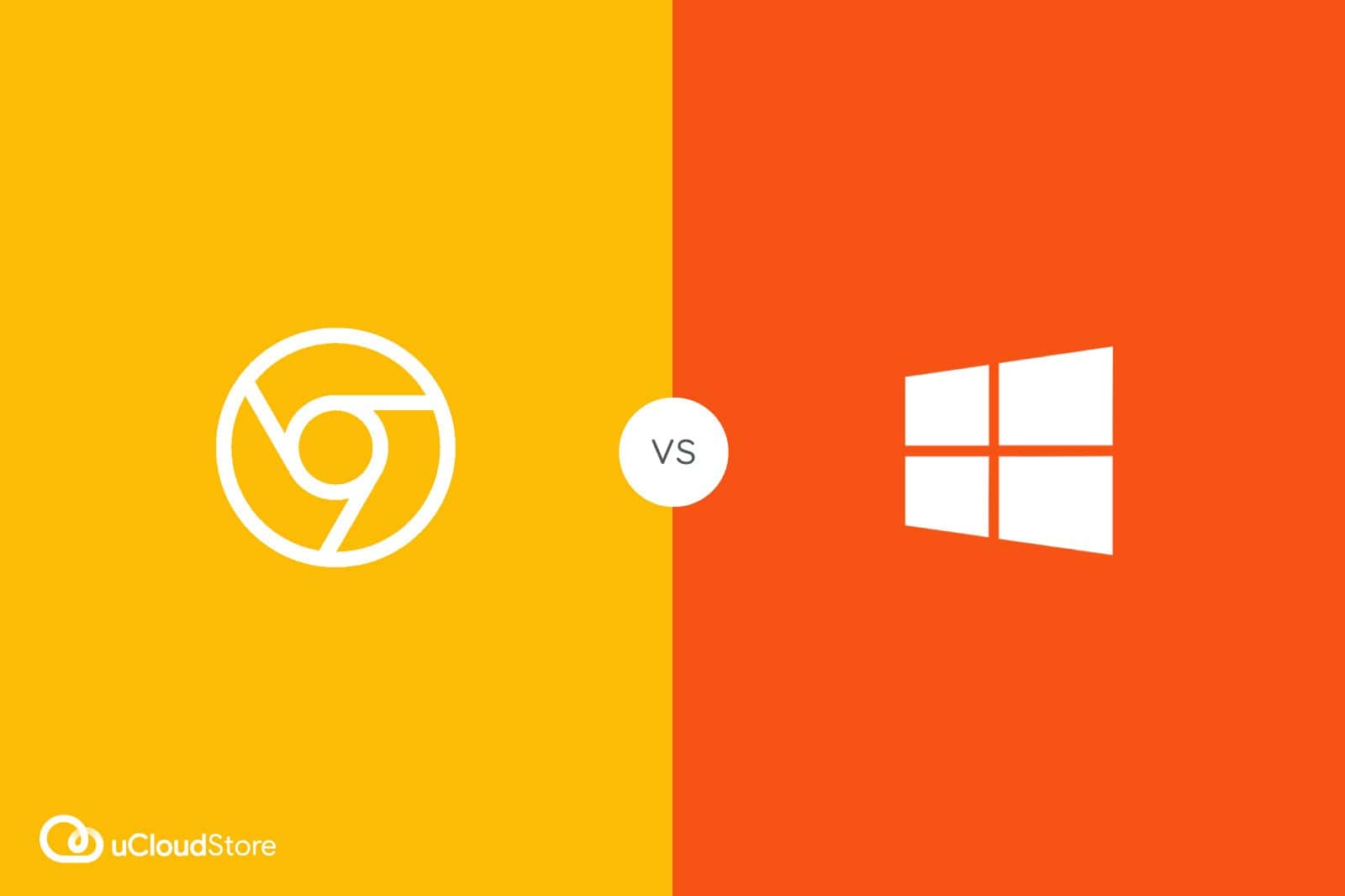 Imagen comparativa de Chrome vs Windows