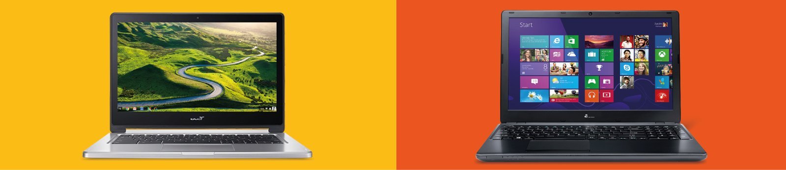 Imagen de Laptops con sistema operativo Chrome OS y Windows